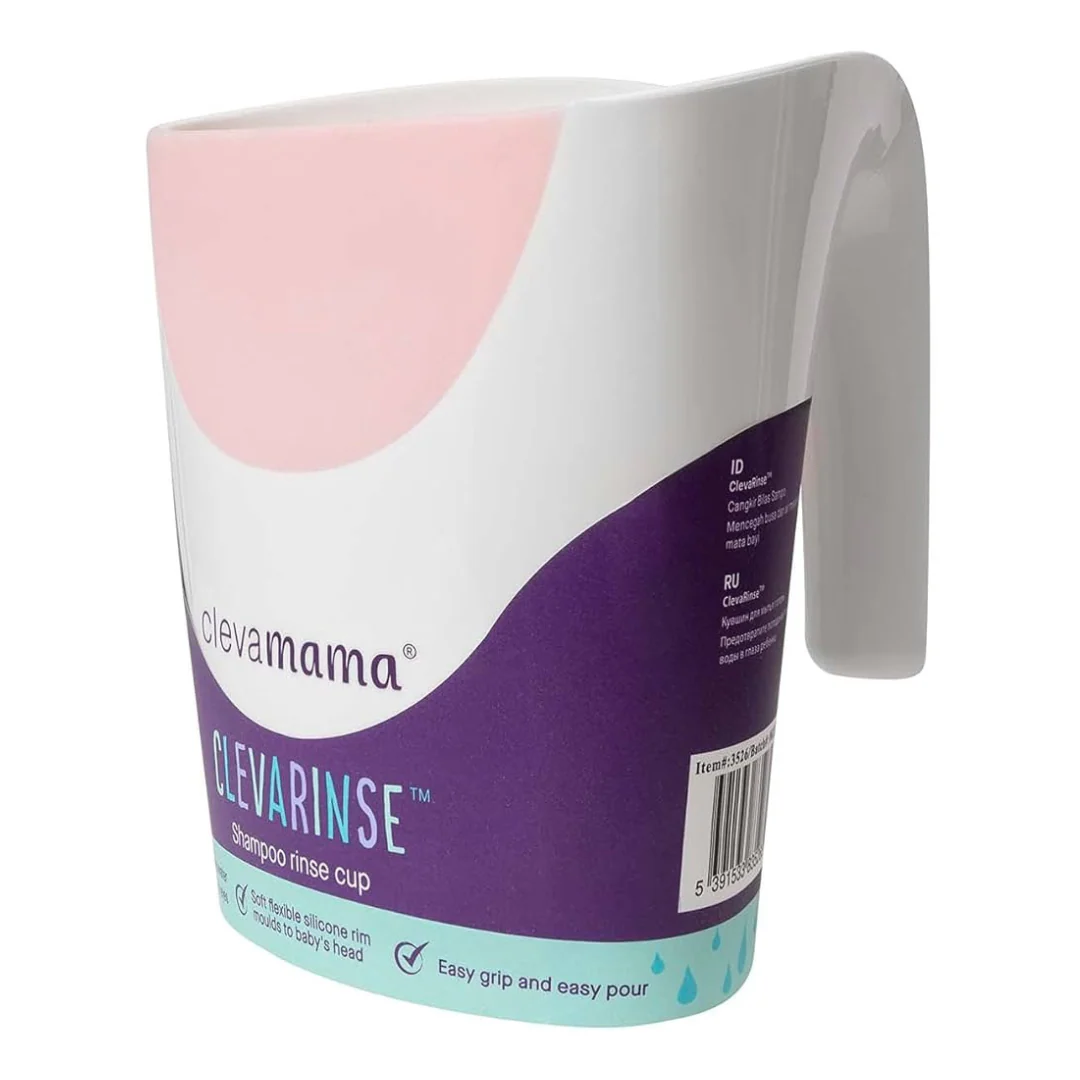 Clevamama - Jarra Para Enjuagar Cabeza Rosa