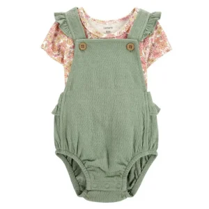 Carter´s - Conjunto de 2 piezas de camiseta y mono para bebe|+24m