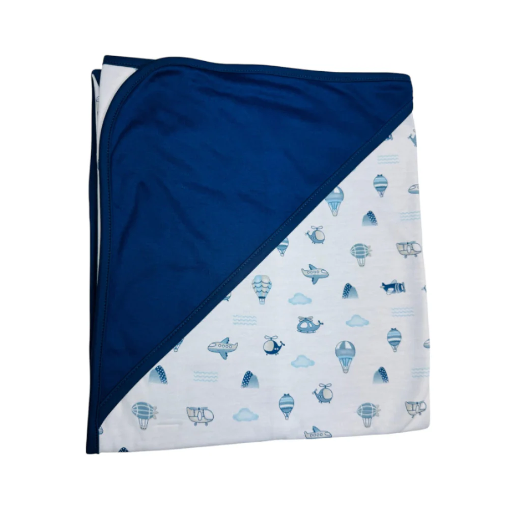 Peke - Manta Reversible Estampado Transporte Aéreo