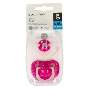 Suavinex - Chupete Noche Anatómico Conejo Rosado | 6/18m