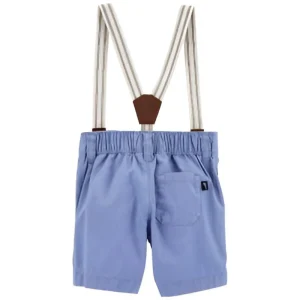 Oshkosh -  Short Corto con Tirantes/Azul | +6m
