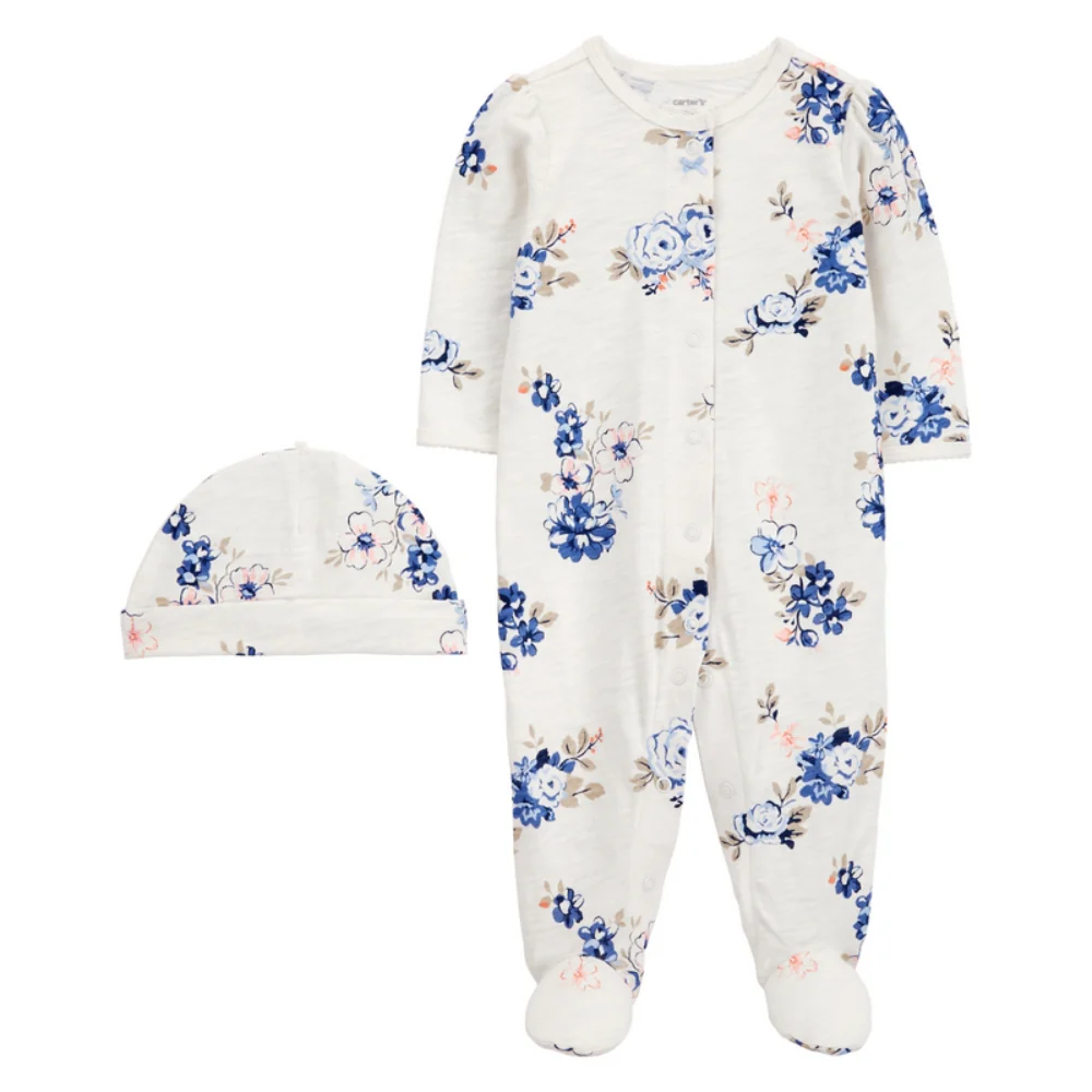 Carter´s - Pijama Floral/Blanca | +9m