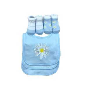 Juego de Baberos con Calcetines / Flor