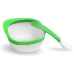 Plato Hondo Con Cuchara Verde