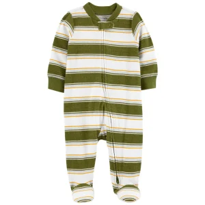 Carter´s - Pijama con franja verde y blanco  | +9m