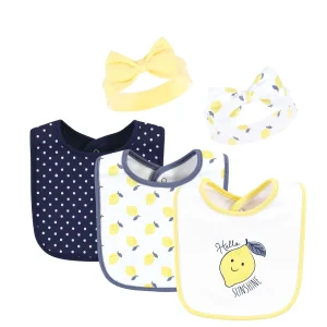 5PC BABERO NIÑA LIMON