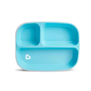 PLATO CON DIVISIONES RECTANGULAR SPLASH AZUL MUNCHKIN