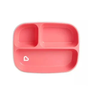 PLATO CON DIVISIONES RECTANGULAR SPLASH PINK MUNCHKIN