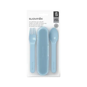 Suavinex - Cubiertos + Estuche Azul