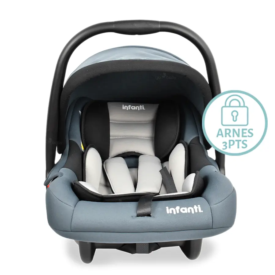 Portabebe-Autoasiento Infanti Con Soporte Gris Miguel Y Victoria - Imagen 4