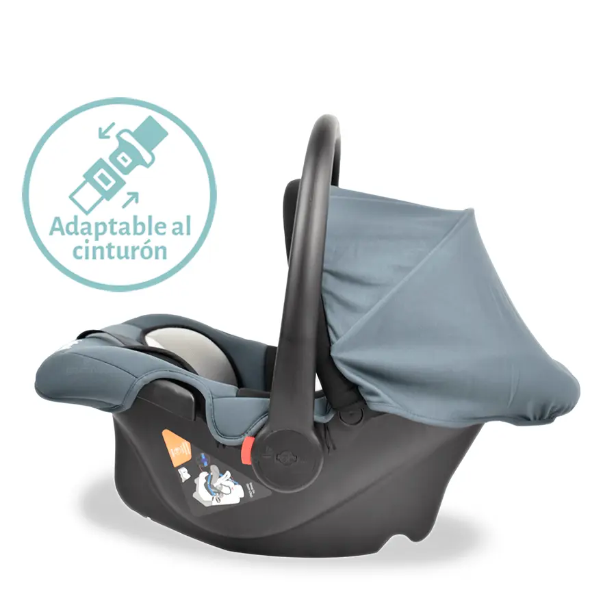Portabebe-Autoasiento Infanti Con Soporte Gris Miguel Y Victoria - Imagen 3