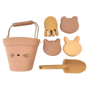 Balde con Pala y Moldes Rosa