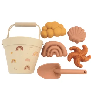 Balde con Pala y Moldes Arcoiris