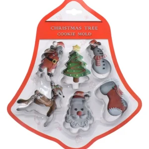 Set de 6 cortantes para galletitas navideñas