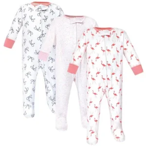 3PK PIJAMAS DE ZIPPER NIÑA FLAMINGO