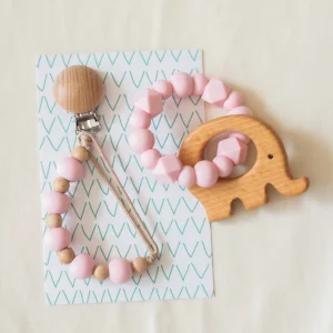 Set Mordillo + Portachupete Quartz Pink