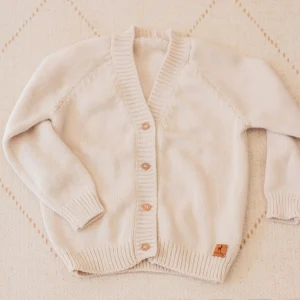 Saco tejido liso escote v