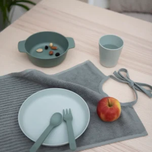 Set de platos, cubiertos y vasos - Pack de 2 - Olive