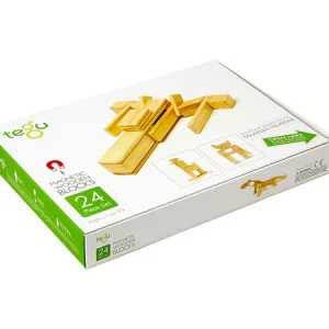 Set de Bloques Magnéticos de Madera Tegu - 24 Piezas Natural