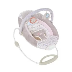 BOUNCER GRIS FLORES NIÑA MÚSICA, VIBRACIÓN Y BARRA DE ACTIVIDADES