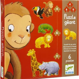 6 Puzzles Progresivos Marmoset & Friends 4 a 9 piezas