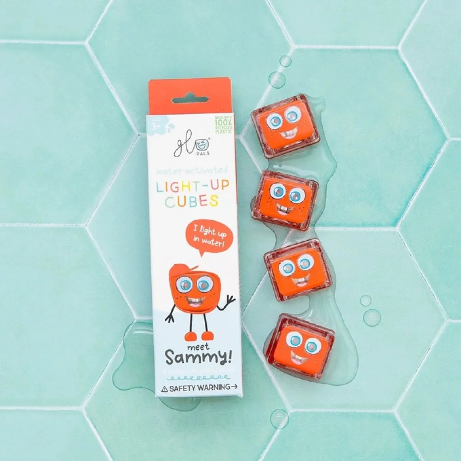 Set de 4 cubos luminosos activados por agua - Imagen 5