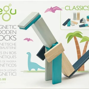 Tegu Blues 14 Piezas Bloques Magnéticos de Madera